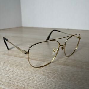 Gucci GG0410SK 005 Aviator Sunglasses Gold Frame Only Bumble Bee Tip 61-16-145